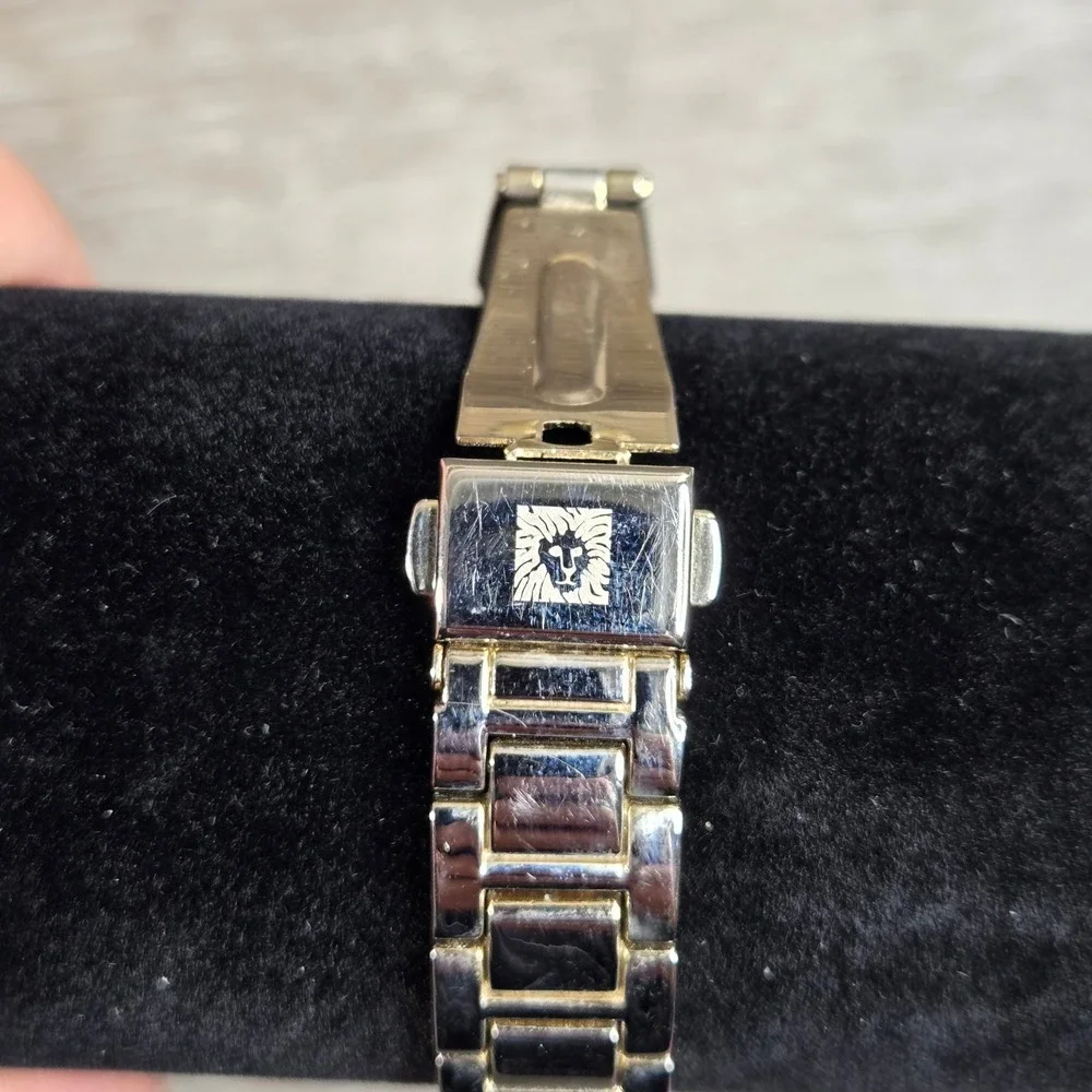 Anne‎ Klein AK/2080 Diamond Black Dial Two Tone Stainless Steel Women's Watch S5